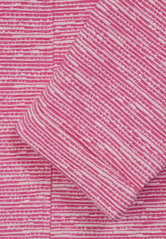 Struktur Langarmshirt - cozy pink