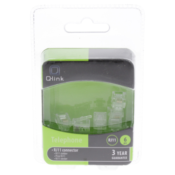 Q-Link Telefoon Plug Modulair 4-polig 6 Stuks
