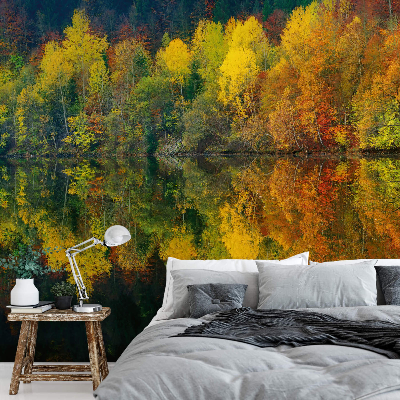 Fototapete DESIGNWALLS 2.0 - gelb-orange - See - 2,6 Meter