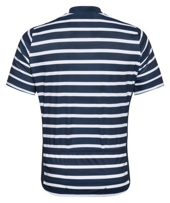 Maillot Manches Courtes Odlo Essential Print Bleu / Blanc