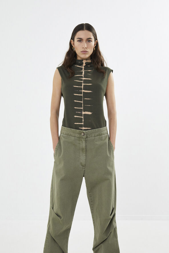 Rabens Saloner Canvas light pants - Alphas Burnt olive