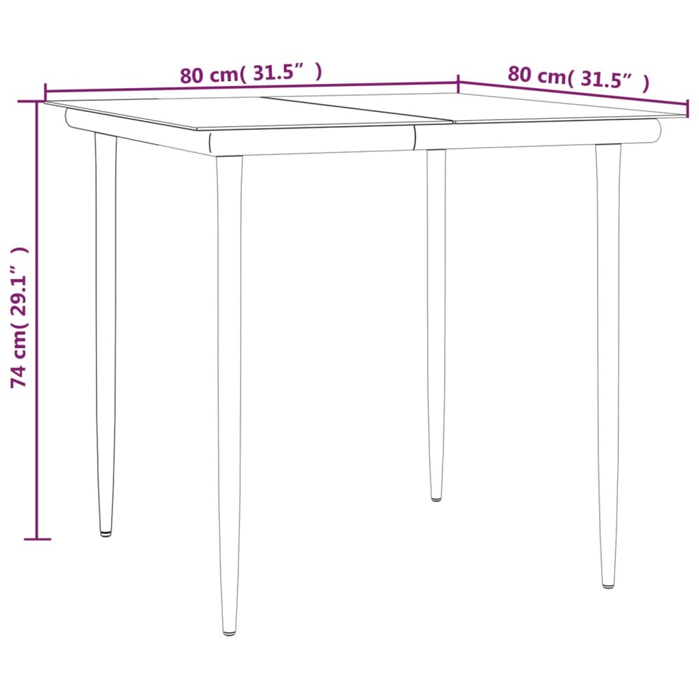 Mobilier à dîner de jardin et coussins 5 pièces noir et gris