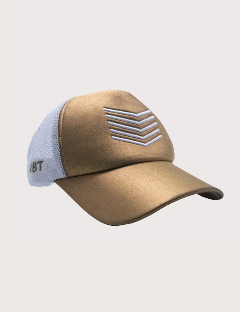 HBT CASQUETTE CHEVRONS OR BLANC