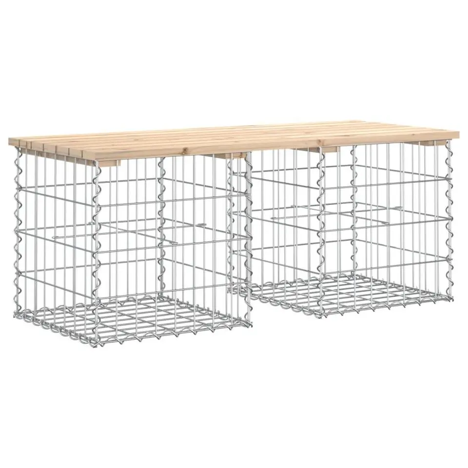 vidaXL - Tuinbank schanskorfontwerp - Massief grenenhout - 103x44x42 cm