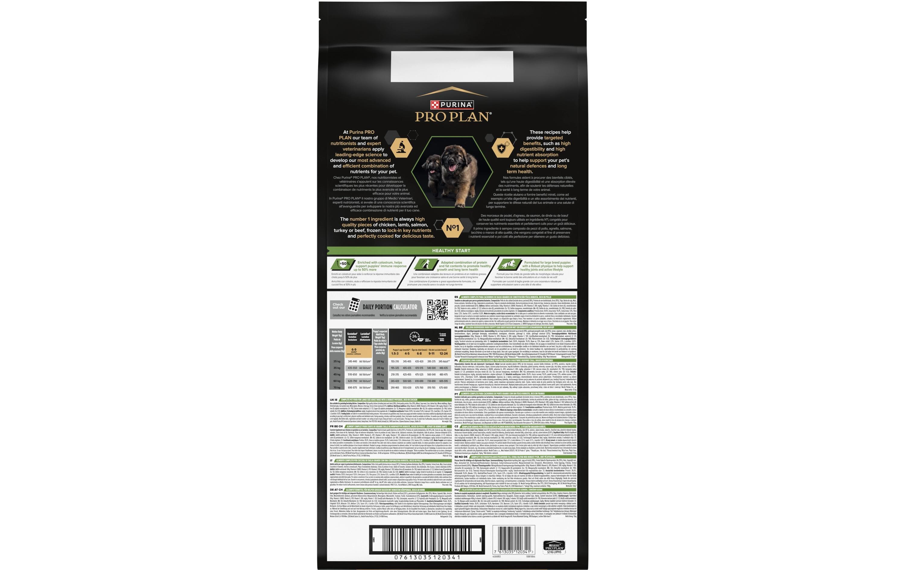 Trockenfutter L Robust Puppy Healthy Start Huhn, 12 kgAlleinfutter mit grosse Welpen