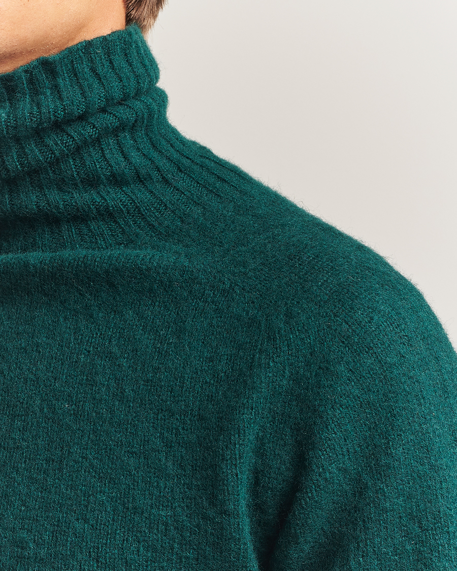 Harley Of Scotland Brushed Supersoft Lambswool Rollneck Tartan