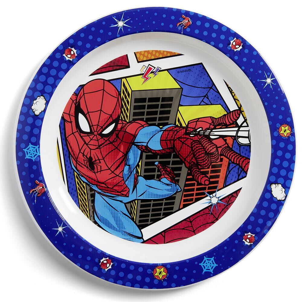 Assiette plate enfant Spiderman plastique Ø22cm