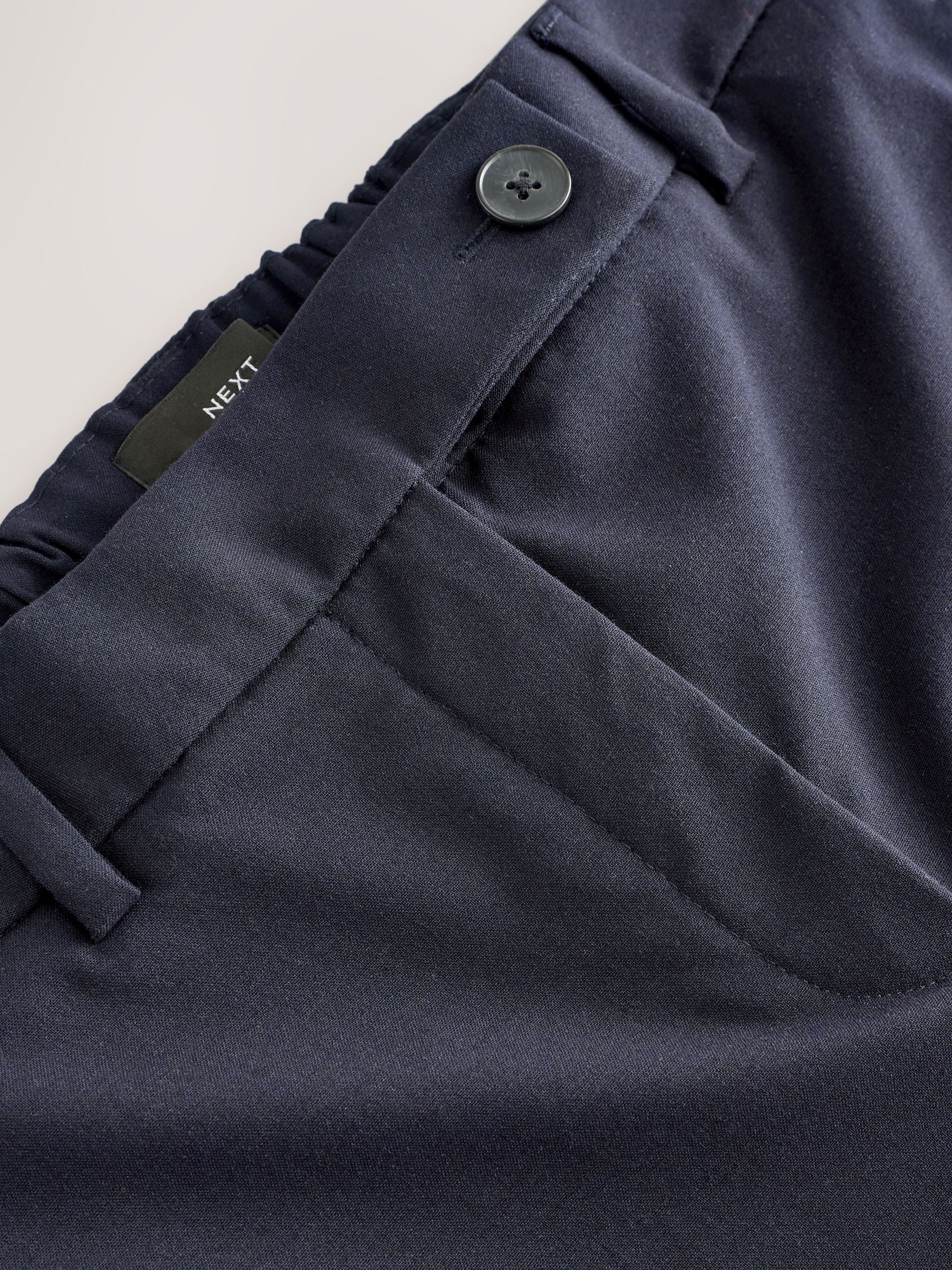 Donkerblauw - Tailored Bootcut Trousers With Wool