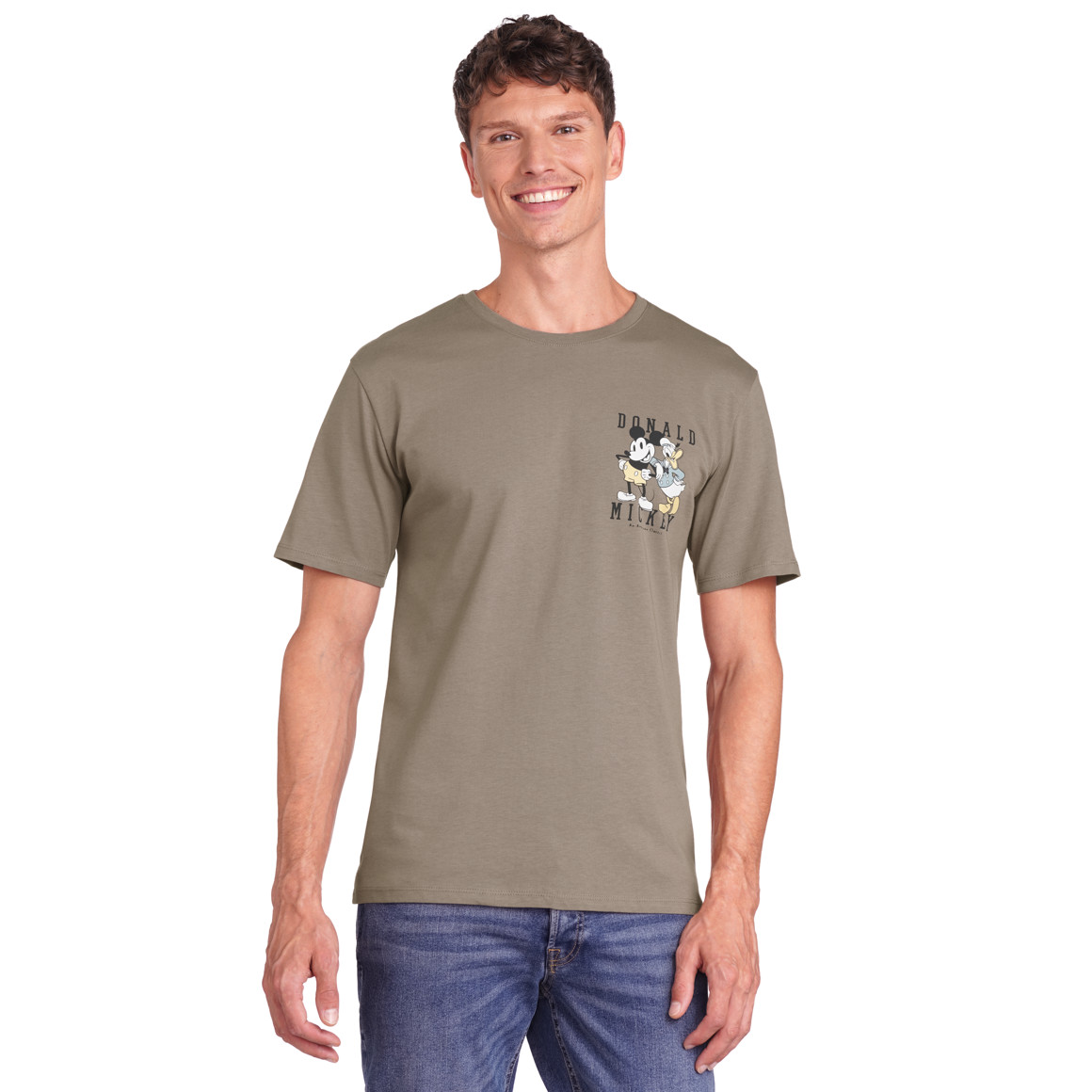 Micky Maus T-Shirt mit Rücken-Print hellbraun