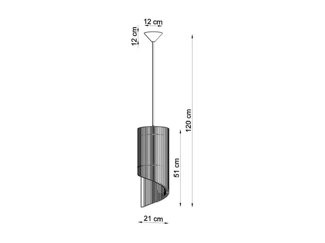 Sollux ALEXIA Lampe à Suspension Wire Frame Bois Naturel E27