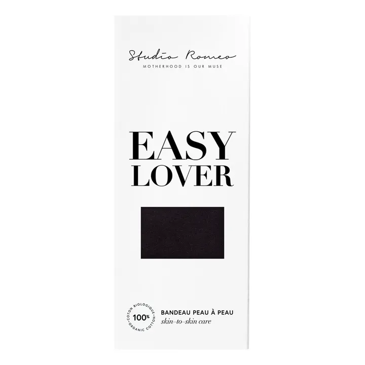 Studio Romeo Bandeau peau à peau en coton bio Easy Lover | Noir