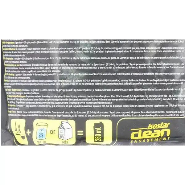 Isostar Mass Gainer Poudre Boisson Protéinée Vanille 700g