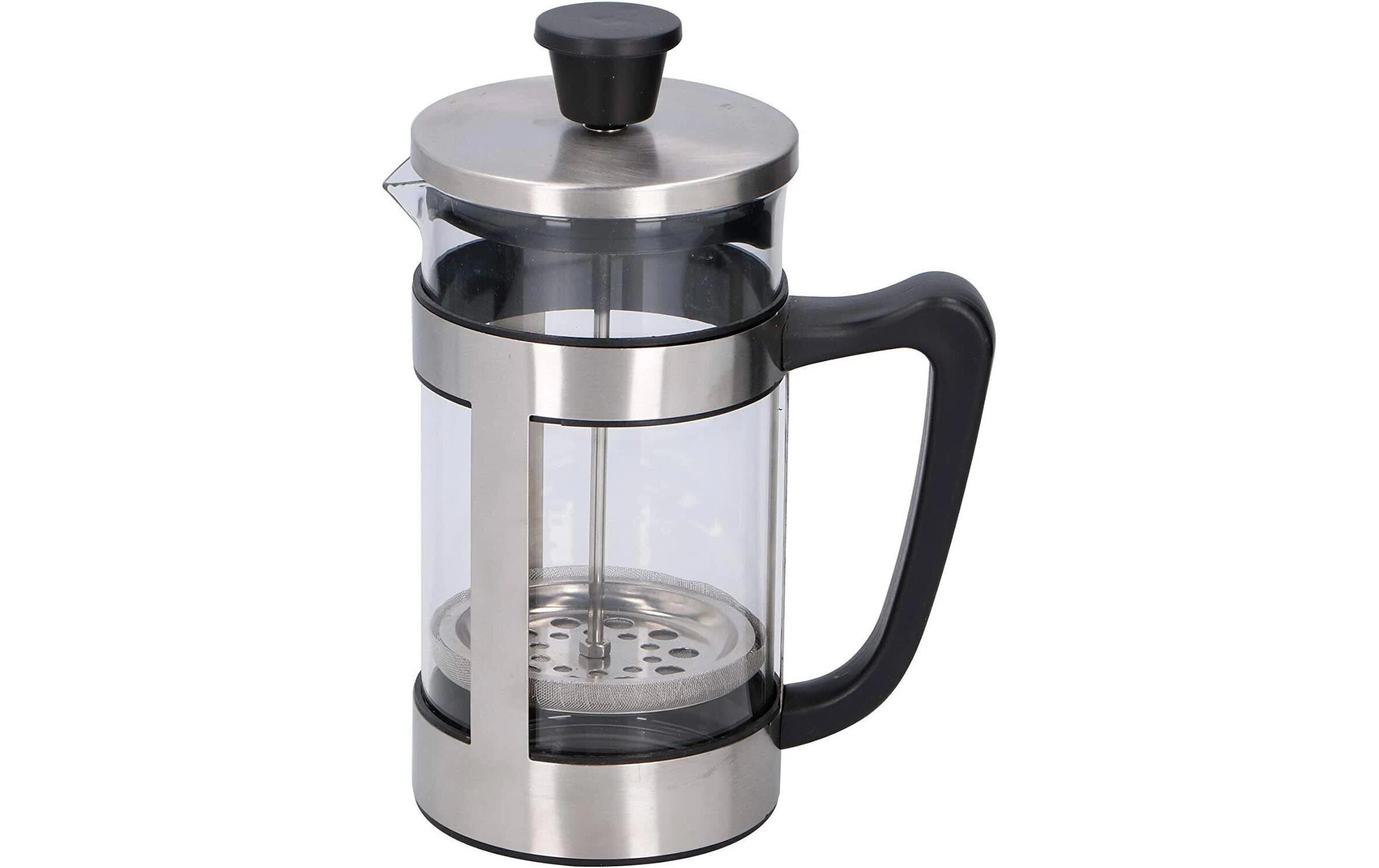 Kaffeebereiter 1 l, Schwarz/Silber/TransparentKaffeebereiter mit French-Press-System