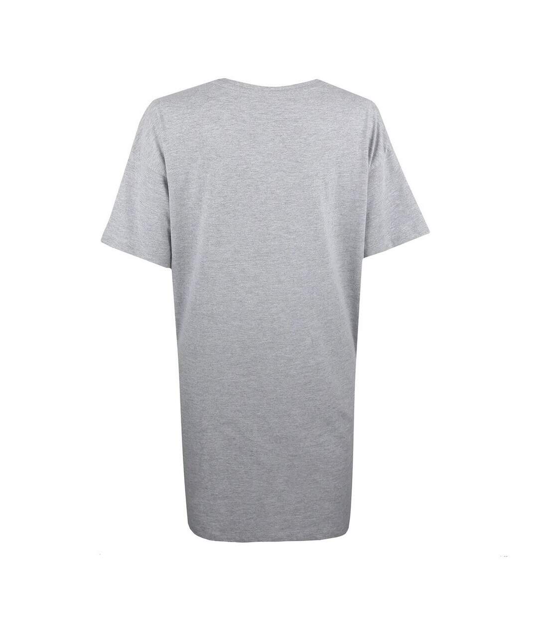 Harry Potter - Chemise de nuit I'D RATHER BE AT HOGWARTS - Femme (Gris chiné) - UTTV930