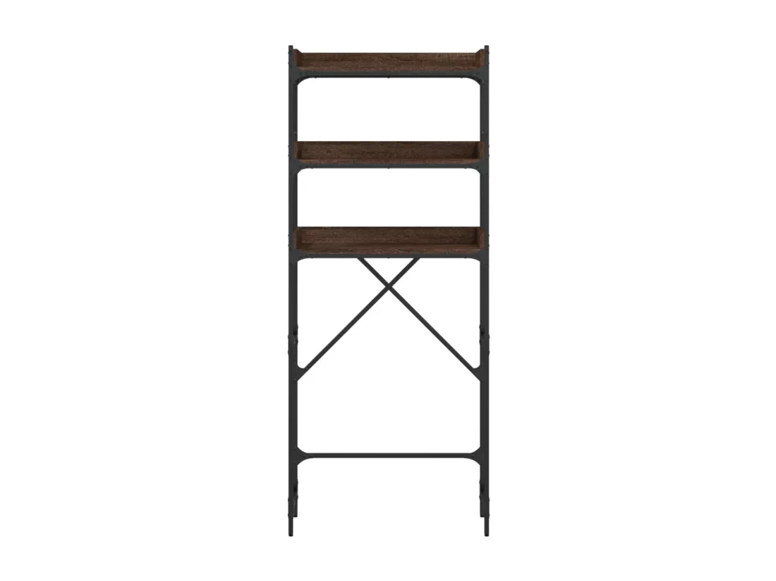 Étagère de lave-linge chêne marron 67x25x163 cm bois ingénierie