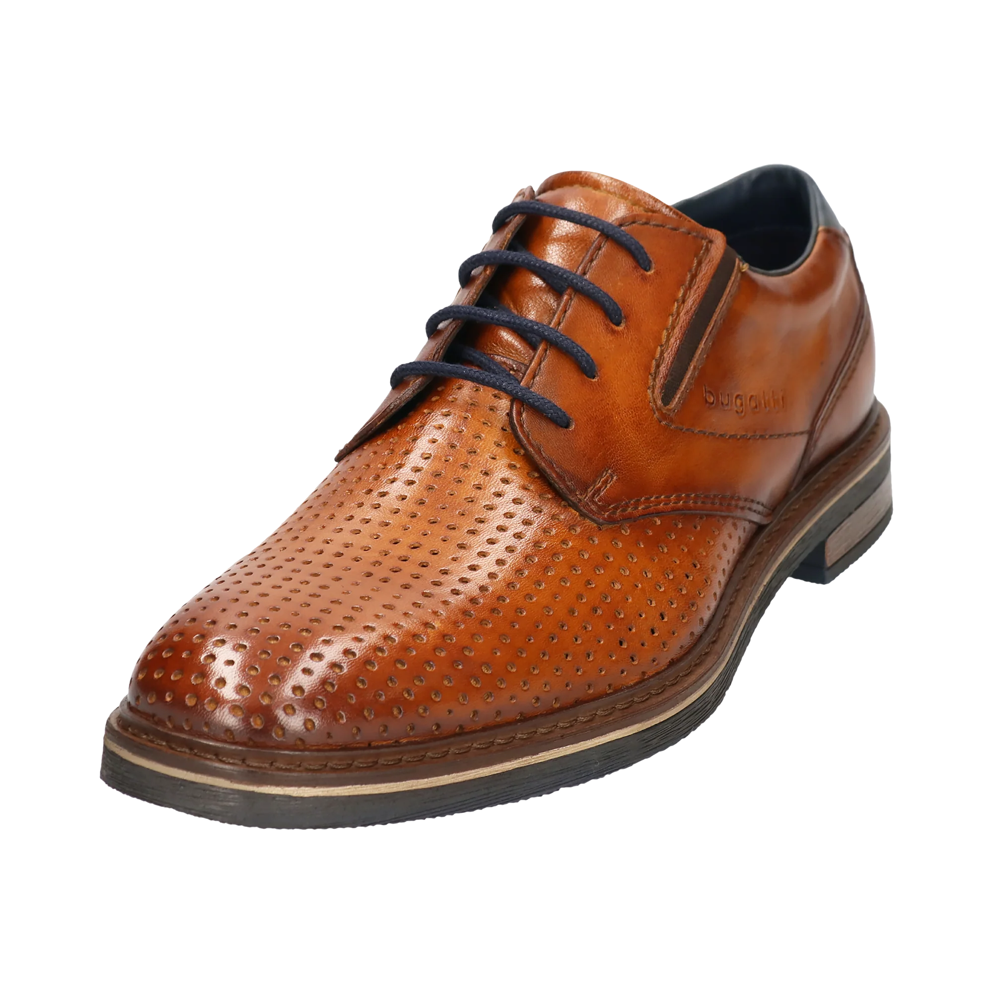 Leder Business Schnürer cognac