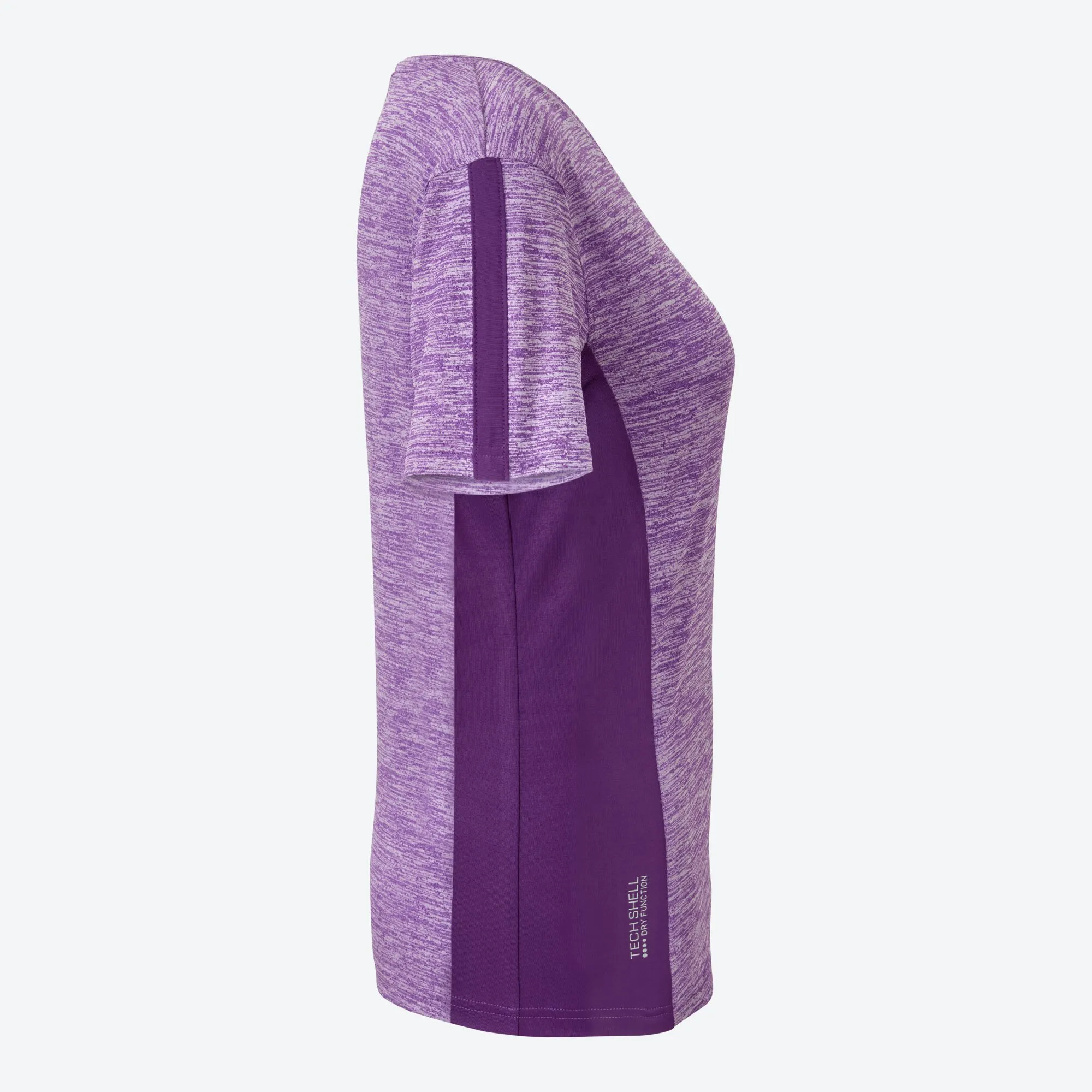 Damen-Fitness-T-Shirt mit Streifen-Struktur