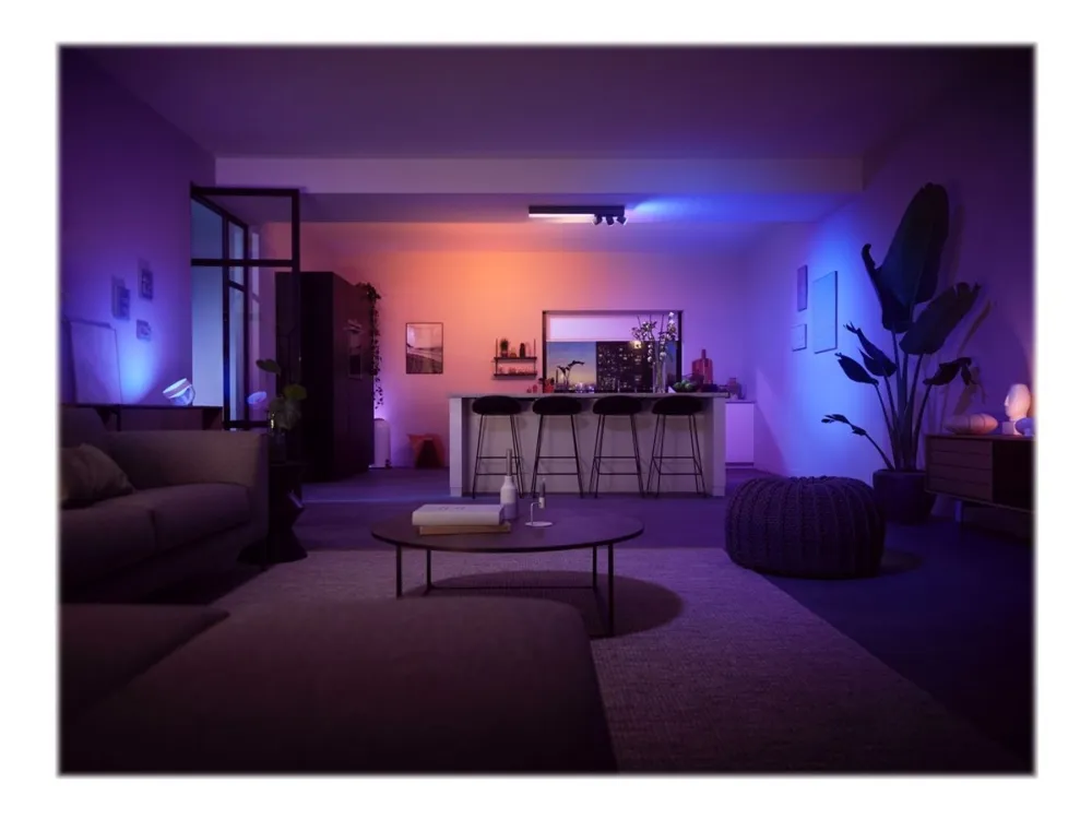 Philips Hue White and Color Ambiance Centris - Loftsspotlys - LED-lyspære/LED - total: 53.1 W - 16 millioner farver/varm hvid til køligt dagslys - 2000-6500 K - sort