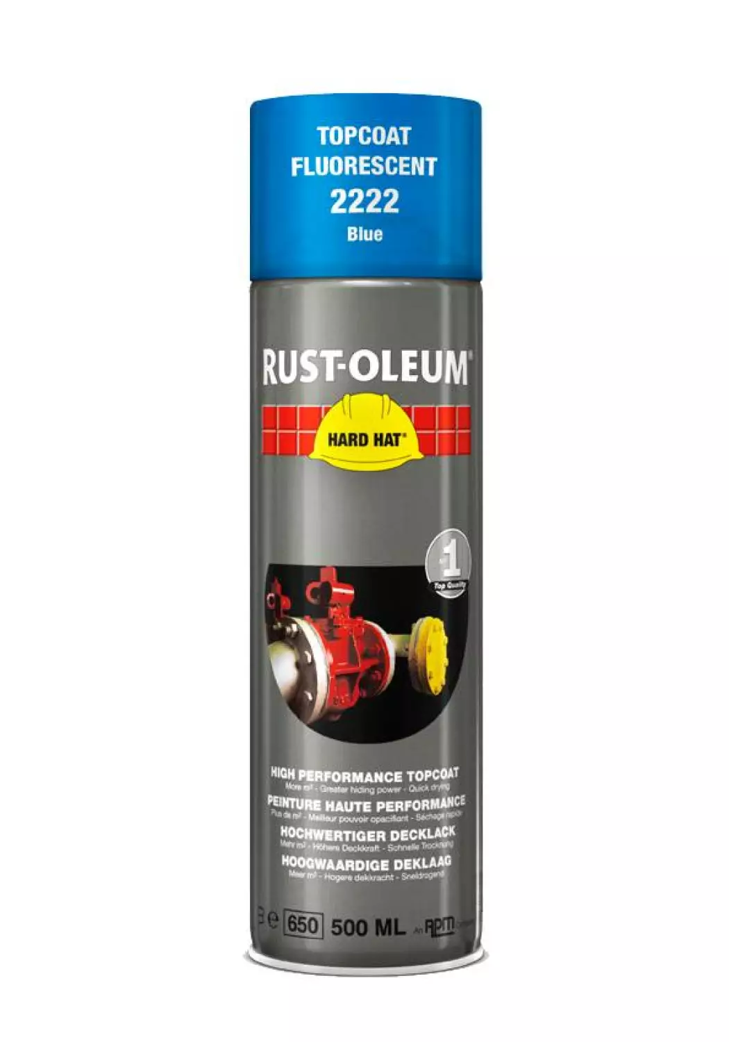 Rust-Oleum Hard Hat 2222 - fluorescerend blauw - 0,5L