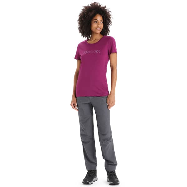 T-shirt randonnée ICEBREAKER W TECH LITE II SS TEE MOON PHASE GO BERRY