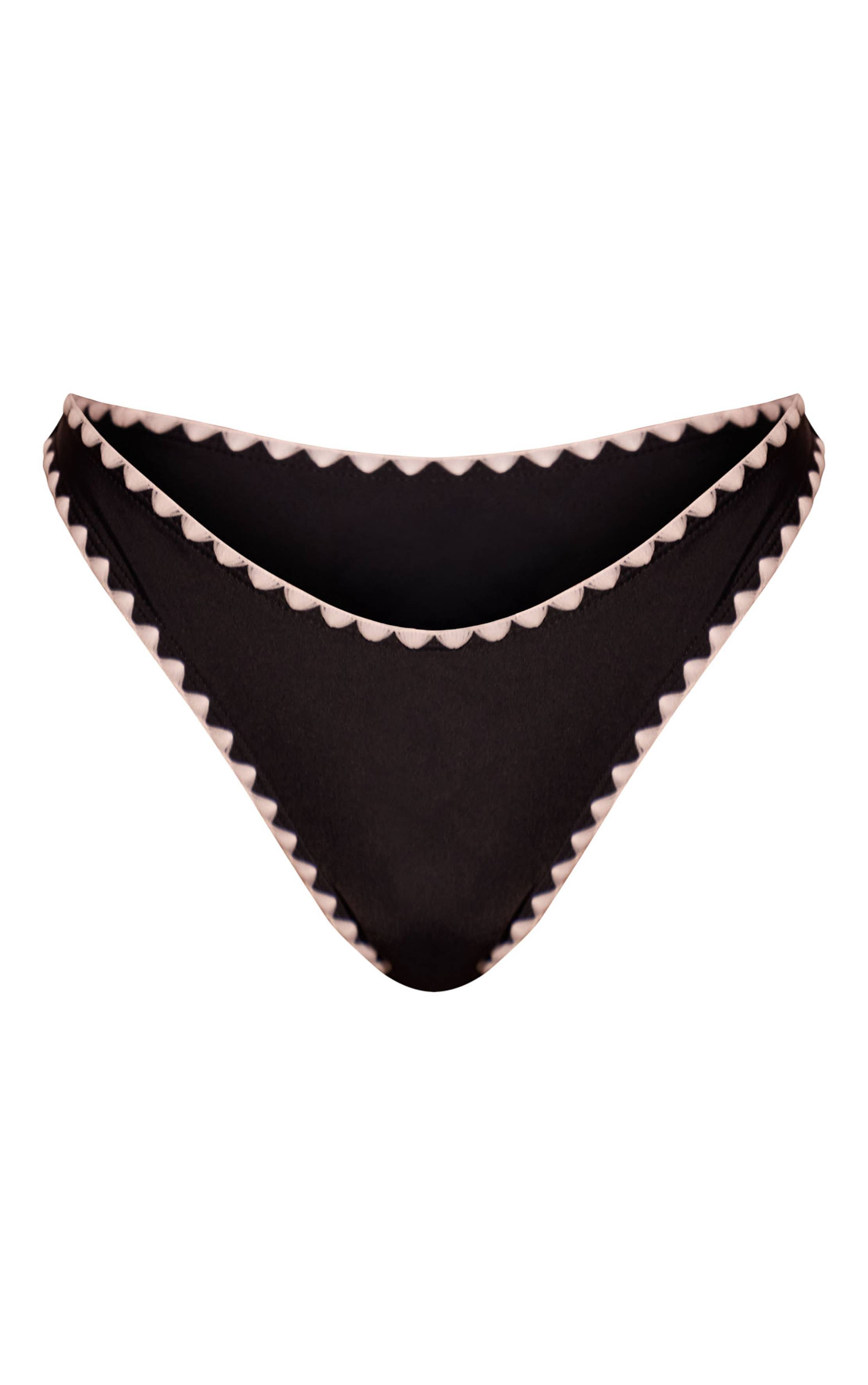 Bas De Bikini À Nouer Sur Les Côtés Avec Surpiqûres Palmier