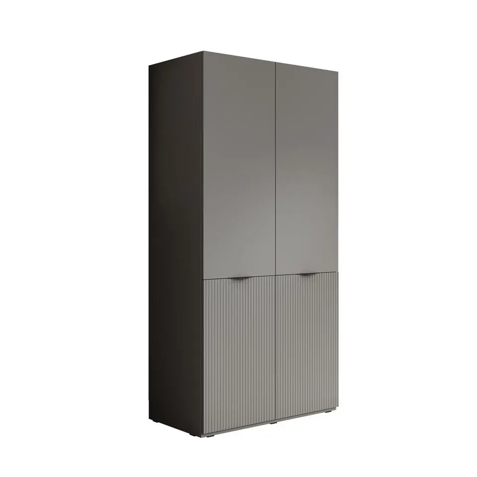 Meubella - Kledingkast Shelton - Grijs - 101 cm