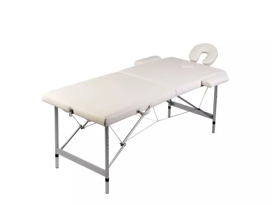 Table pliable de massage blanche 186 x 68 x 59 cm 02_0001875