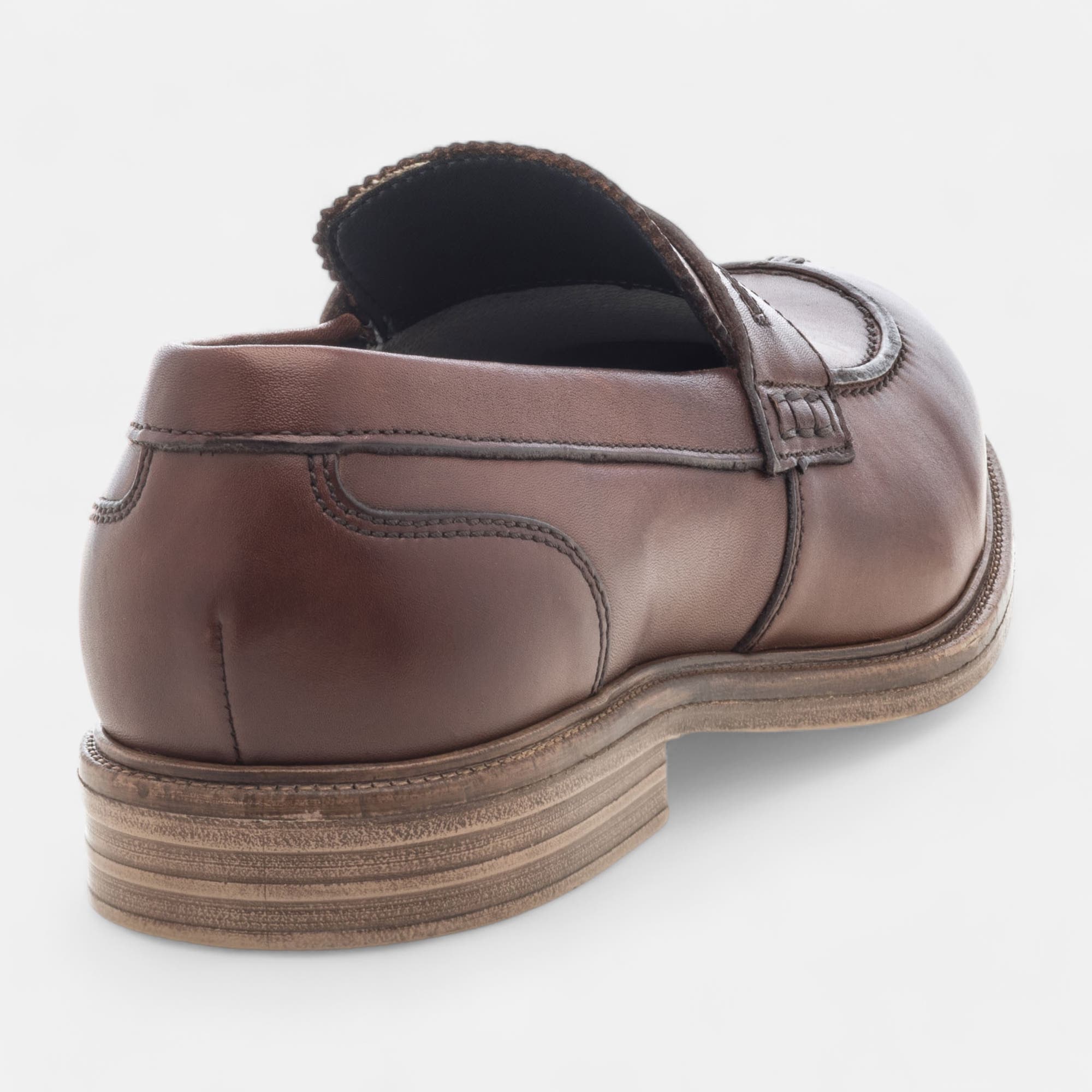 Mocassins Homme en cuir cognac