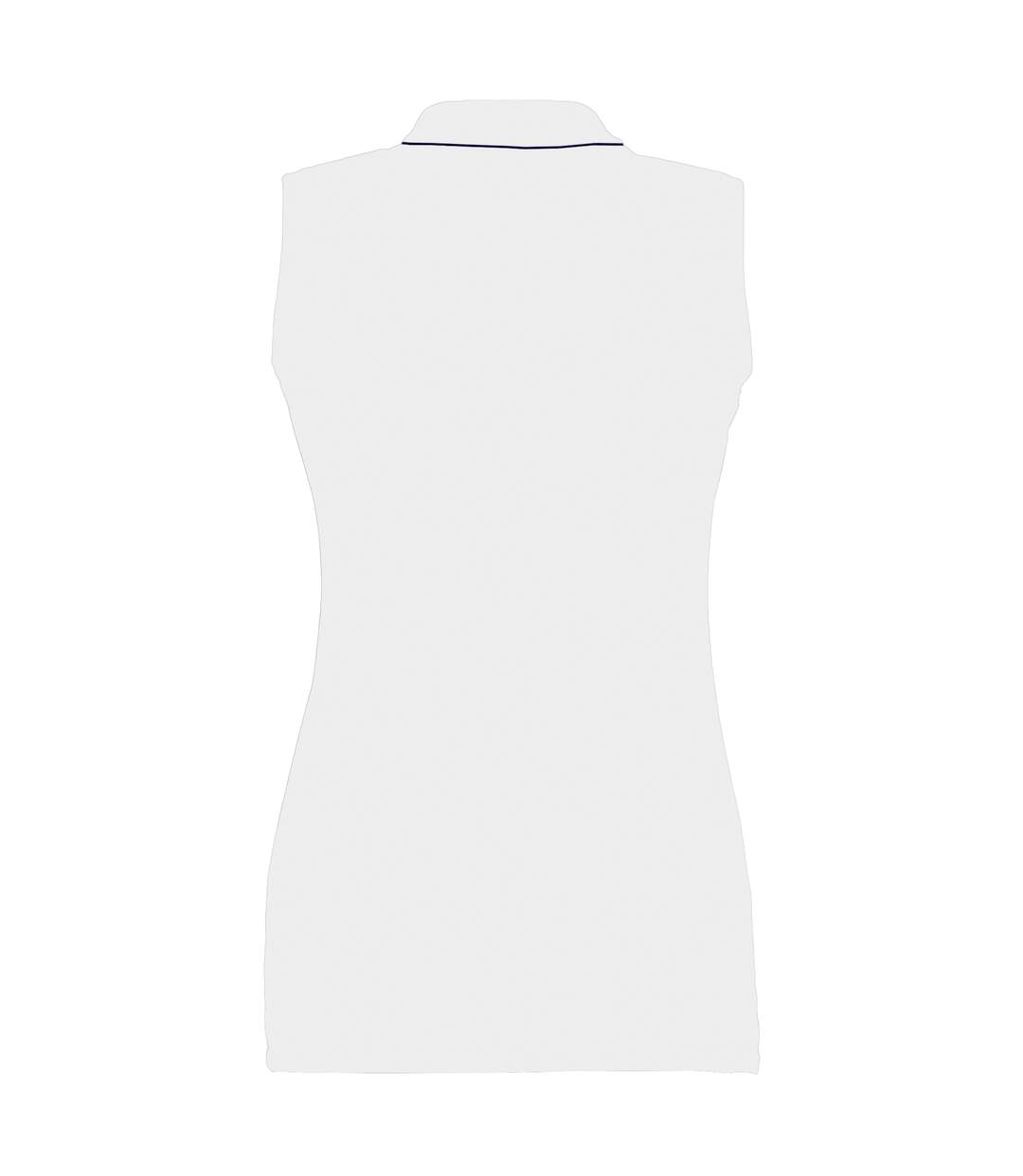 Polo sans manches Gamergear® pour femme (Blanc/Bleu marine) - UTBC414