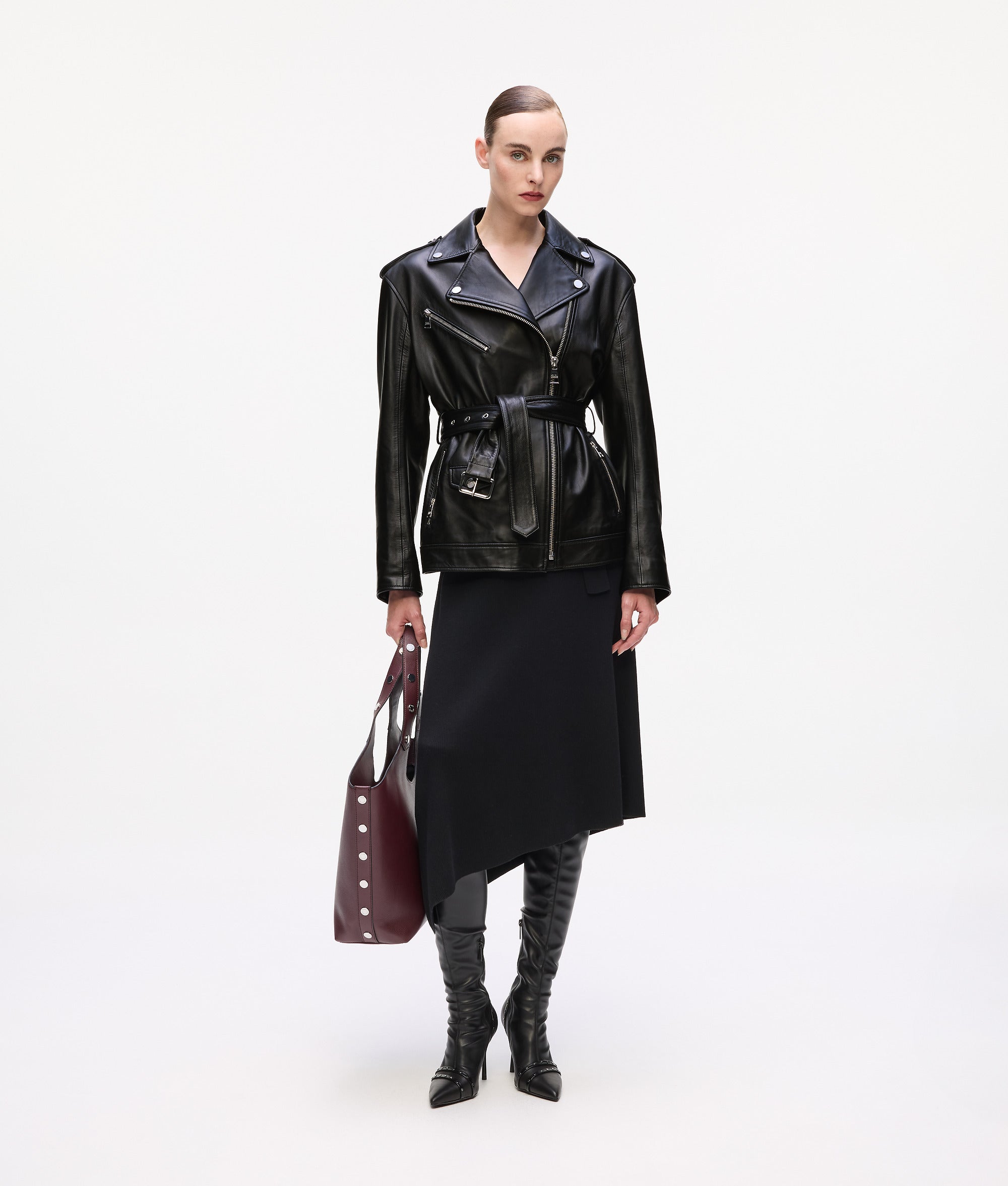 Oversized leren jack