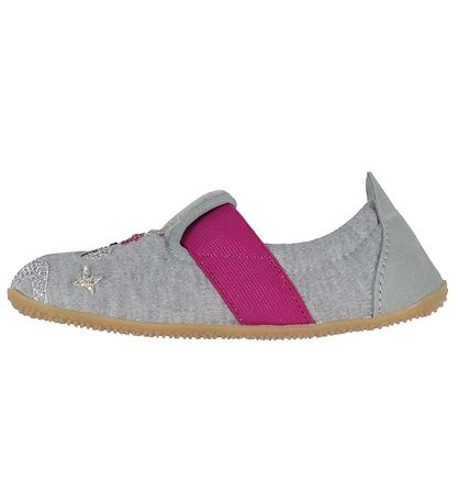 Living Kitzbühel Ballerina Hjemmesko - LyseGrå m. Regnbue/Enhj?r