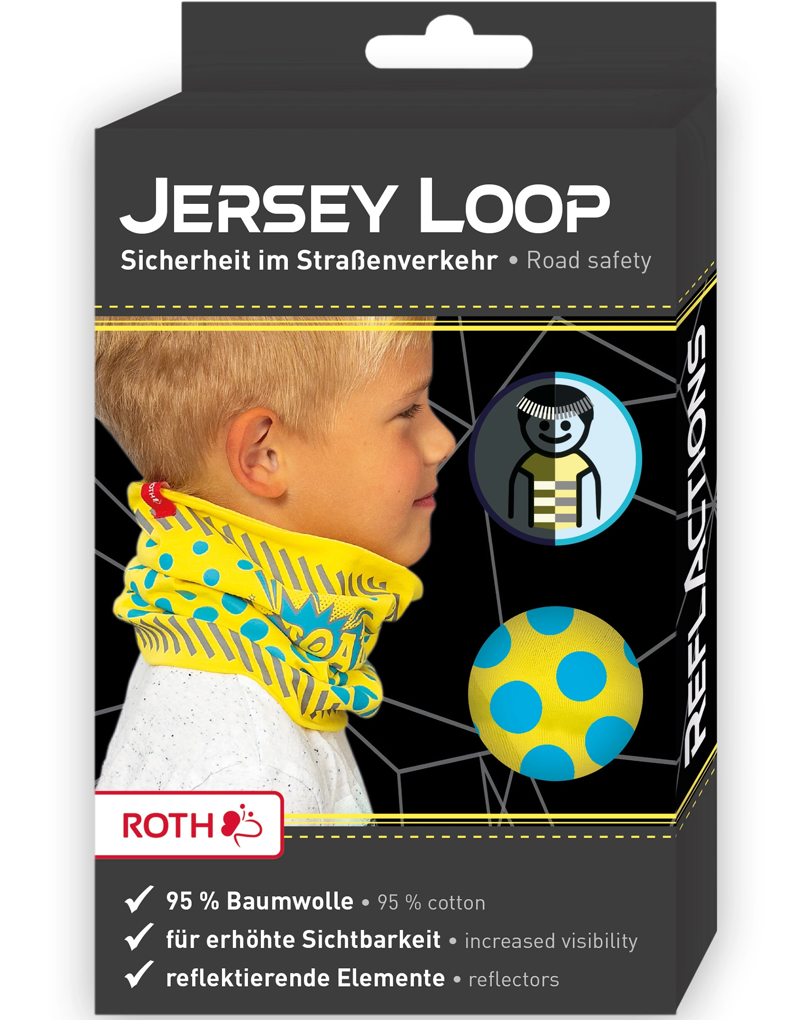 Schlauchschal ROAR mit Reflektoren in neongelb