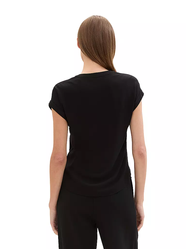 TOM TAILOR Blusenshirt  schwarz