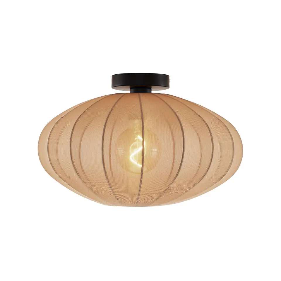 Qazqa plafondlampen bida bruin e27