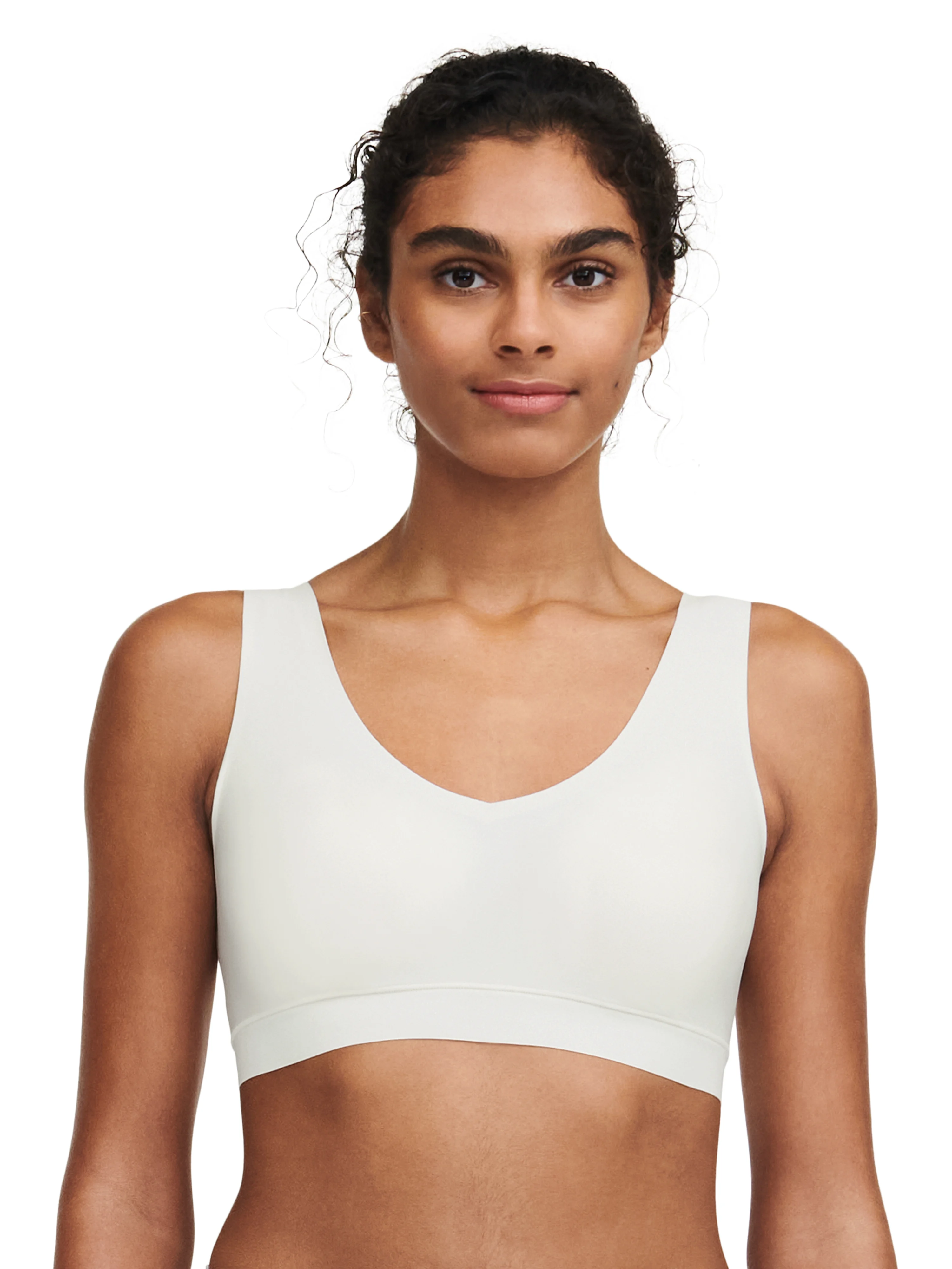 SOFTSTRETCH - Brassière coques v neck | Beige