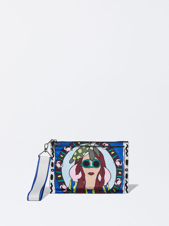Bolsa de nylon com horóscopo - Azul
