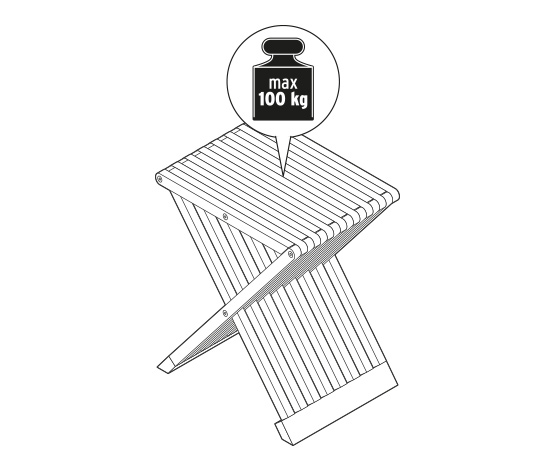 Hocker mit Klappfunktion