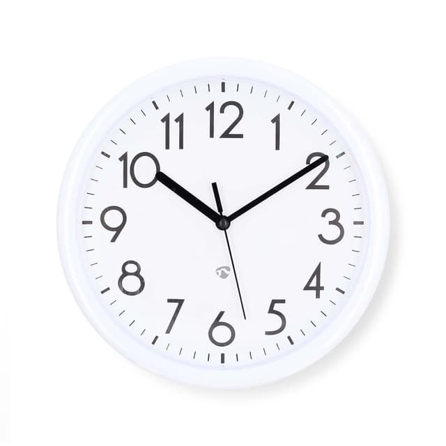 Nedis Vægur | Diameter: 220 mm | Plastik | Hvid