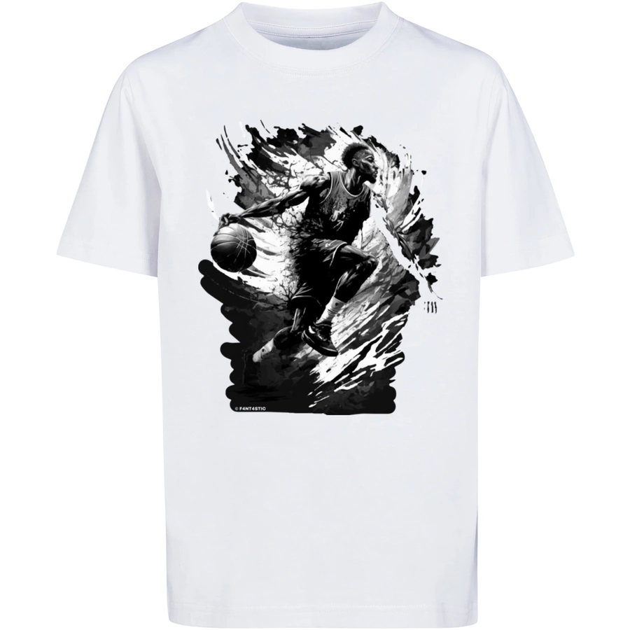 F4NT4STIC T-Shirt Basketball Splash Sport  UNISEX weiß
