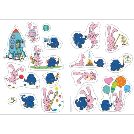 Tessloff Fenster Sticker mit Elefant und Hase