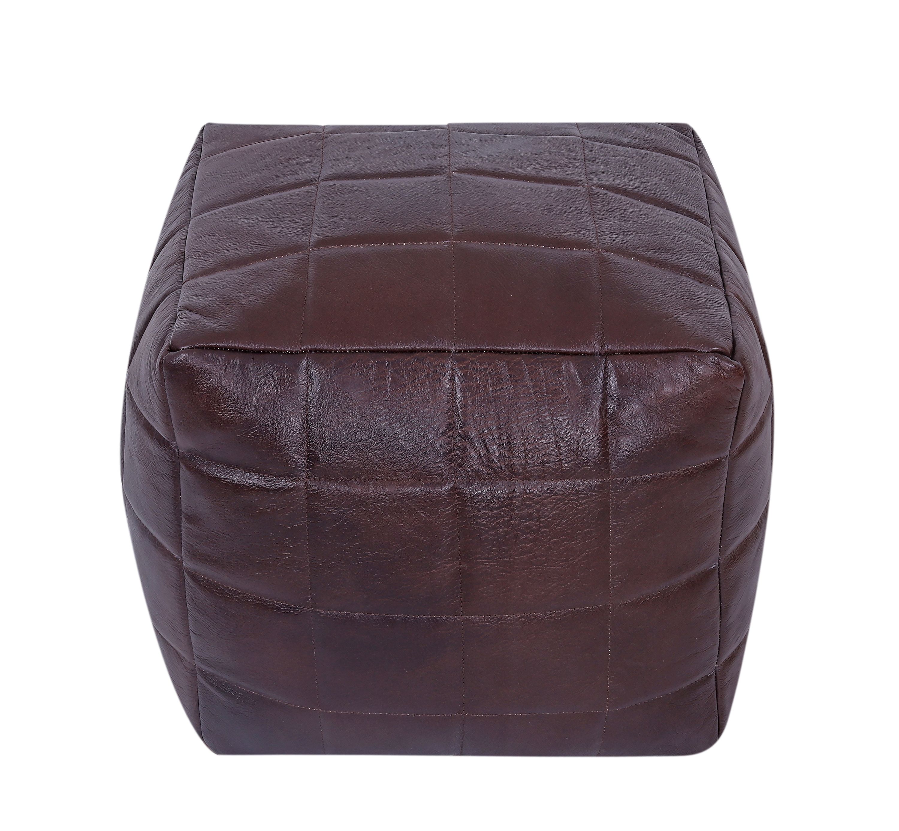 Pouf Leder MASKAT braun