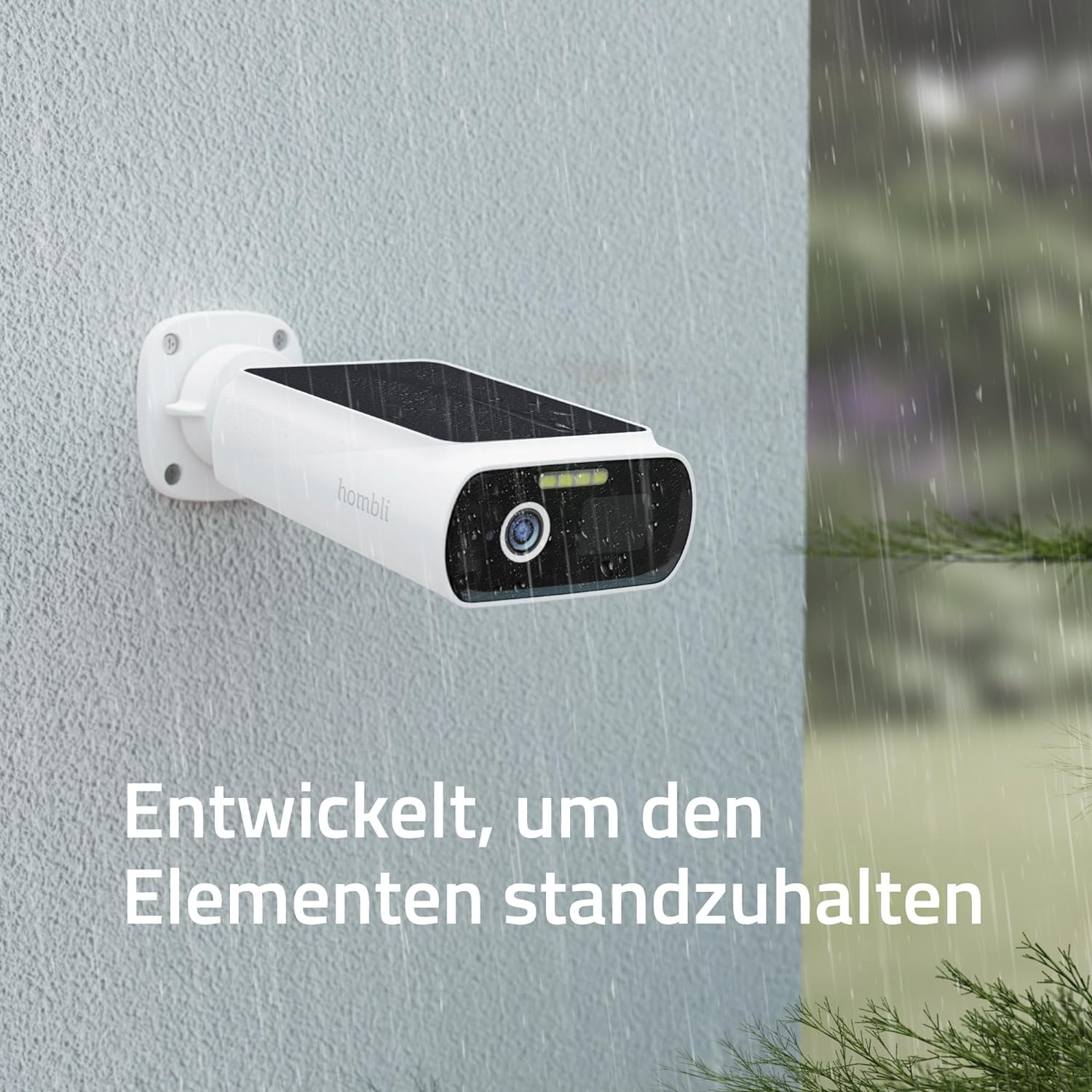 WiFi Solar IP Kamera 2K 1440p Infrarot LED's Nachtsichtfunktion / Micro SD / Wandhalterung iOS/Android (IP66) - Weiss