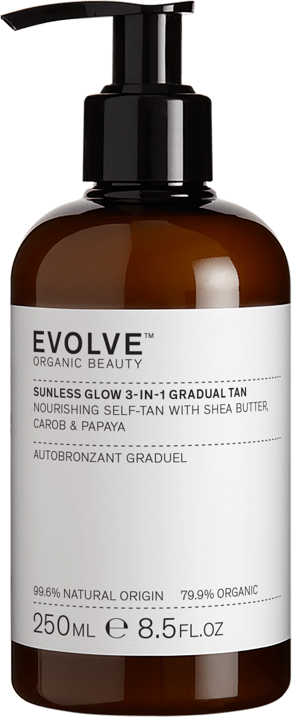 Evolve Organic Beauty  Sunless Glow 3-in-1 Gradual Tan, 250 ml