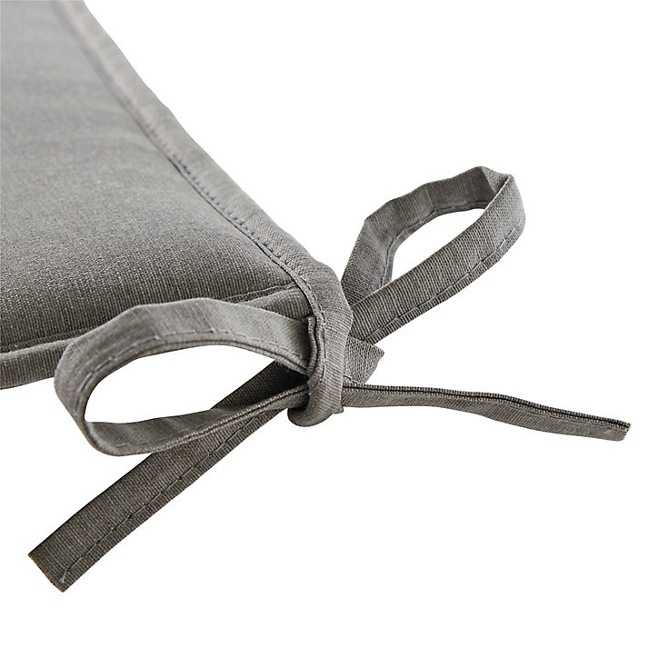 Galette de chaise carrée Cocos gris