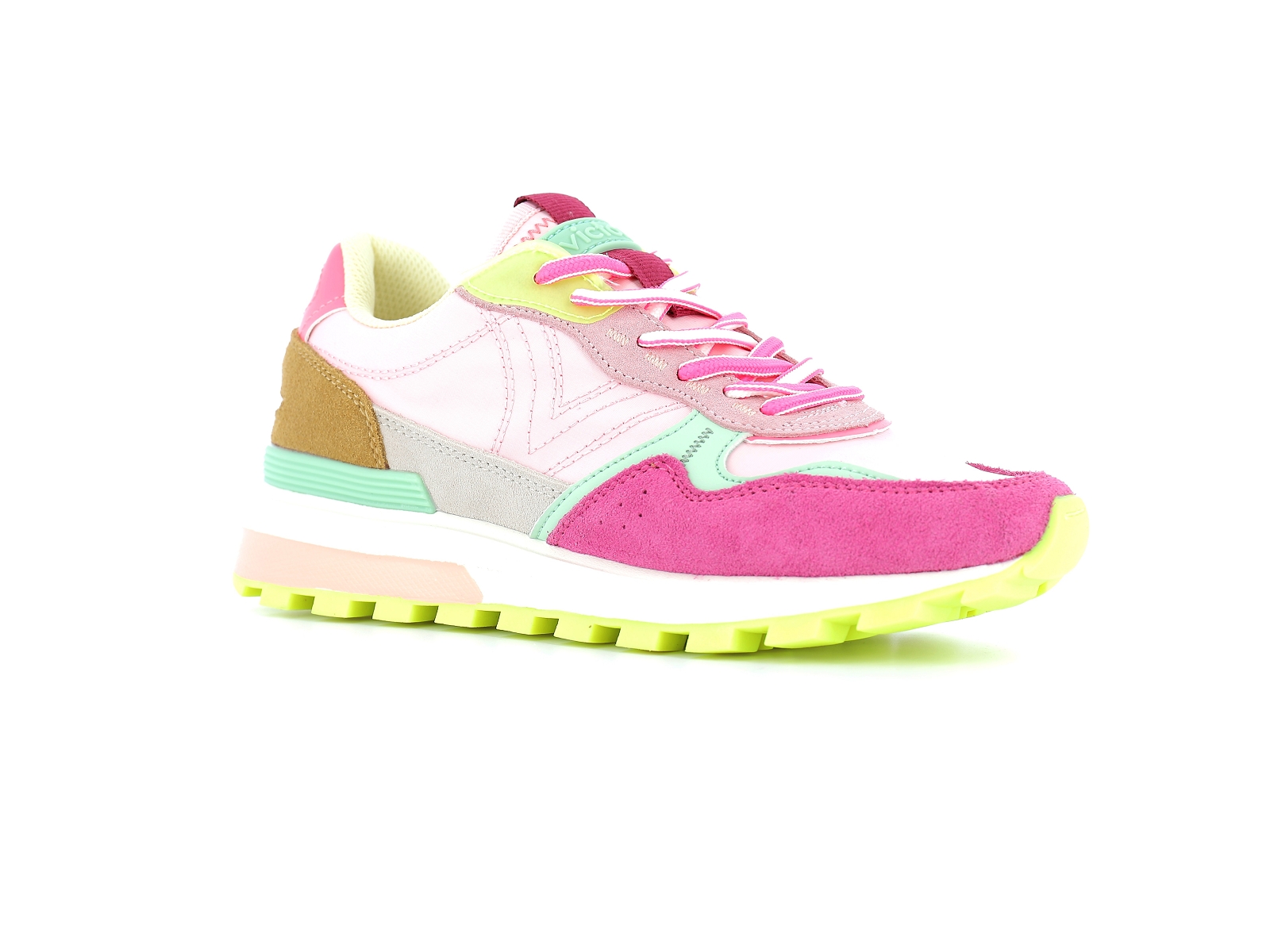 Victoria-1156103 Matières combinées Rose fluo