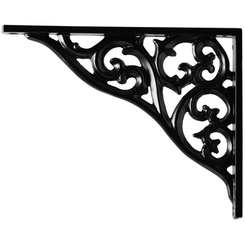 Duraline plankdrager Baroque mat zwart 18x23 cm