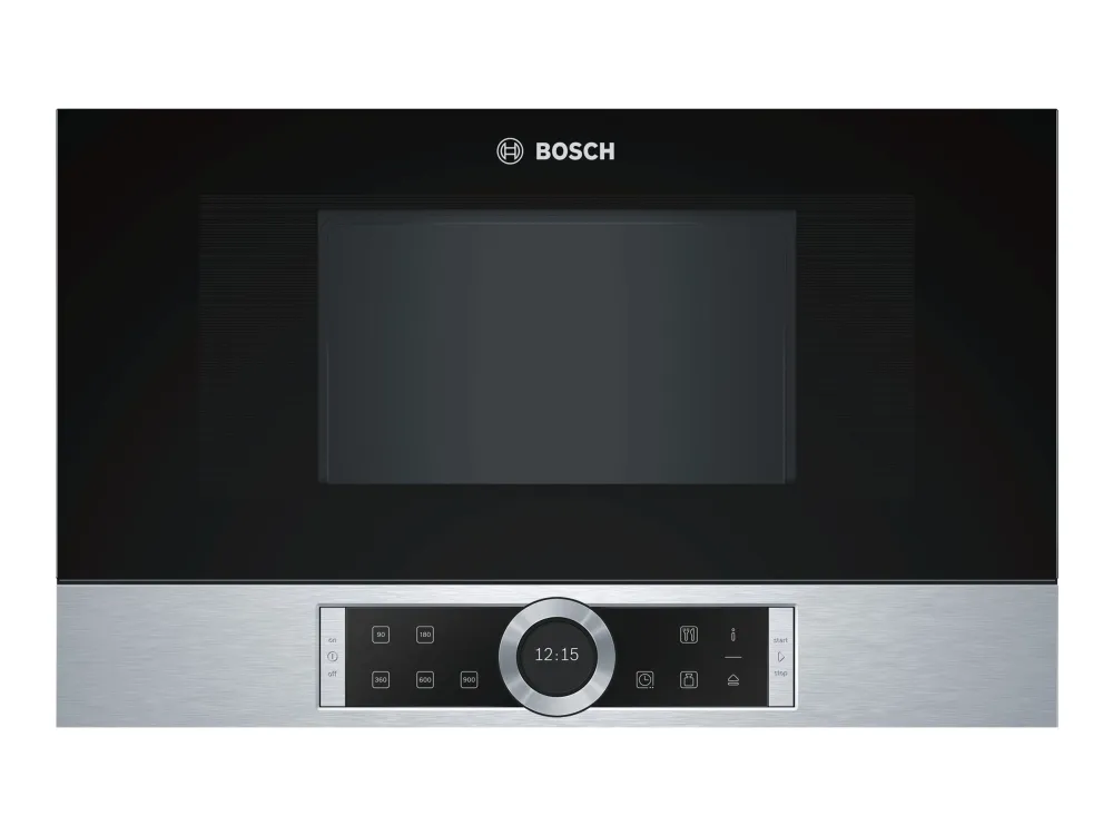 Bosch Serie | 8 BFR634GS1 - Mikrobølgeovn - til indbygning - 21 liter - 900 W - rustfrit stål