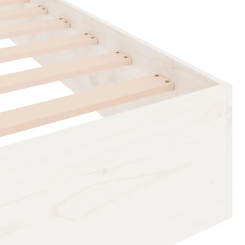 vidaXL - Bed frame pallet - Wit - Massief hout - 140x200 cm