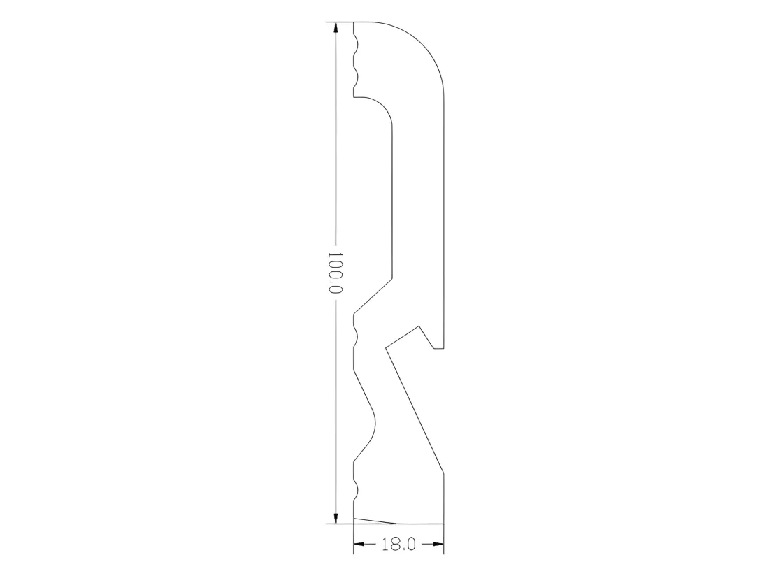 Lot de 3 plinthes en polystyrène L290 x l1.8 x H10 cm blanc - COREO