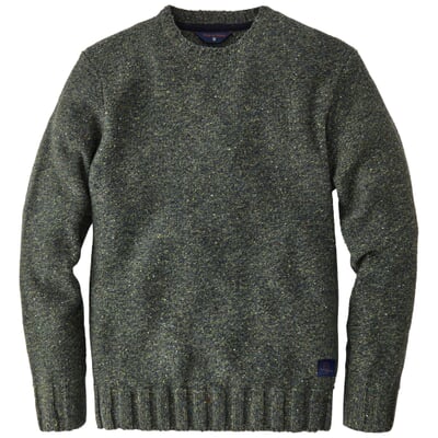 Herrenstrickpullover, Grünmelange